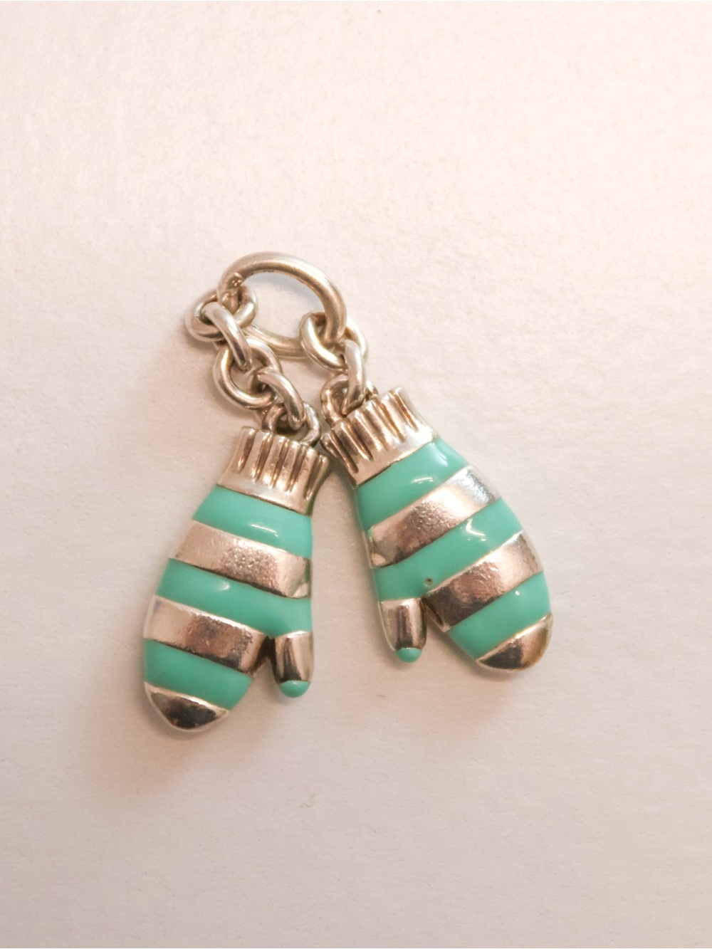 Tiffany & Co. Silver and Enamel mitten glove Charm
